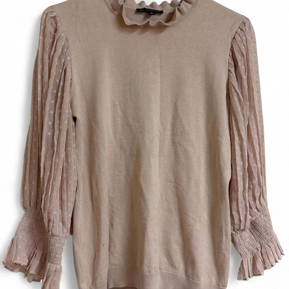Adrianna Papell Women's Pink and Tan Blouse